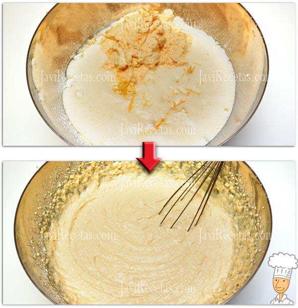 Batir los Ingredientes de los Pastelitos