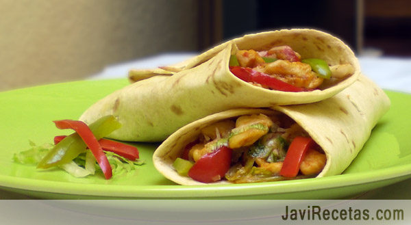 Fajitas. Fajitas de Pollo Mexicanas