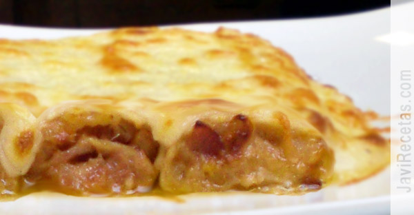 Canelones de Atún y Beicon