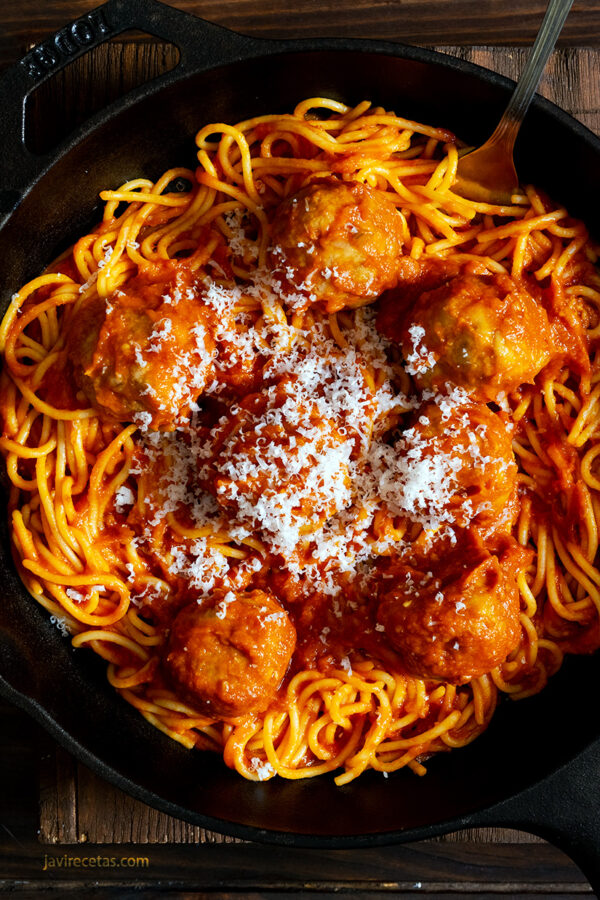 Top 61+ imagen albondigas con spaguetti receta