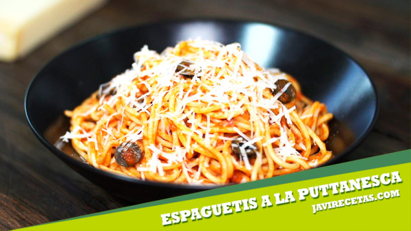 Espaguetis a la Puttanesca o Putanesca