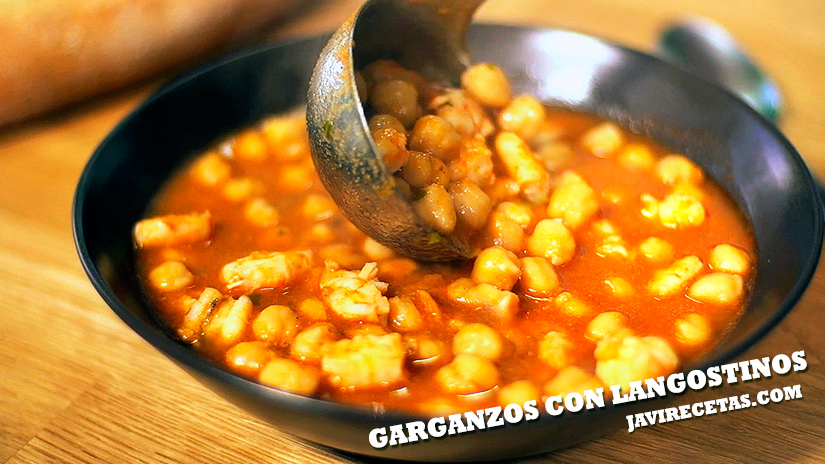 Garbanzos con Langostinos – Receta Gaditana