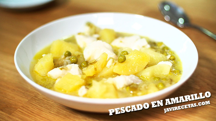 PESCADO EN AMARILLO (Guiso de Merluza con Patatas) - Javi Recetas