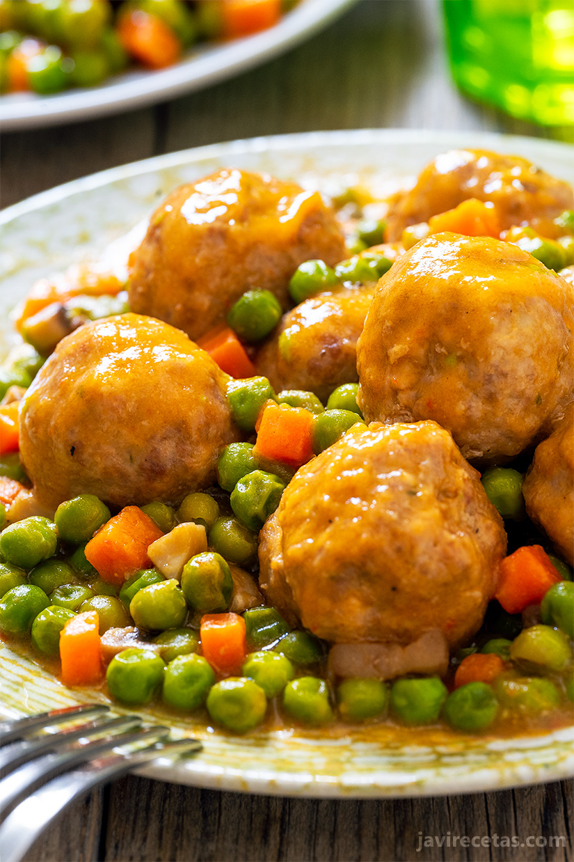 Albóndigas a la Jardinera. Un sabor espectacular en esta receta tradicional