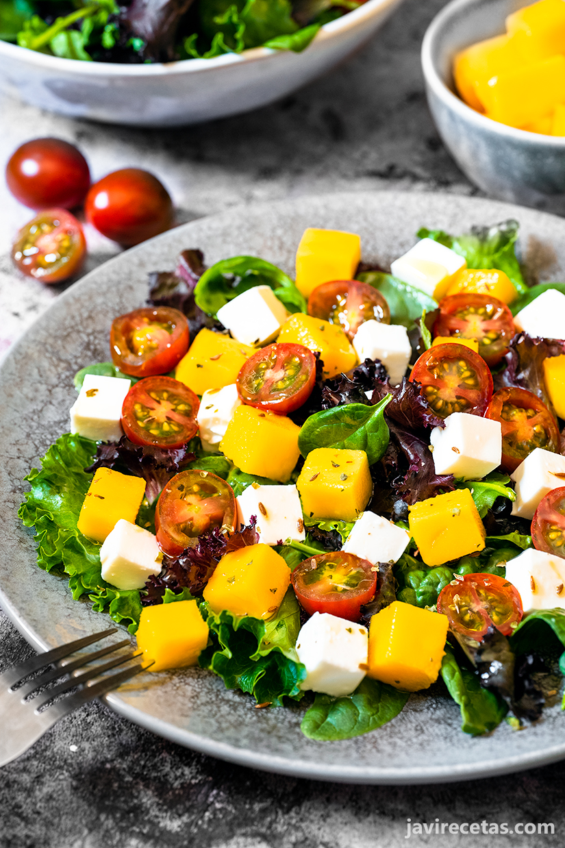 Ensalada de Mango y Queso Fresco - Javi Recetas